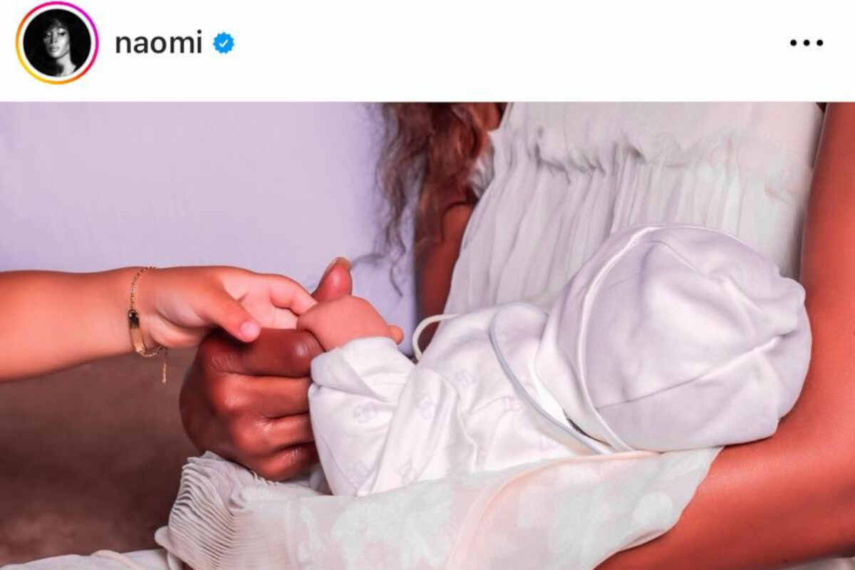 Naomi Campbell mamma per la seconda volta: il post su Instagram