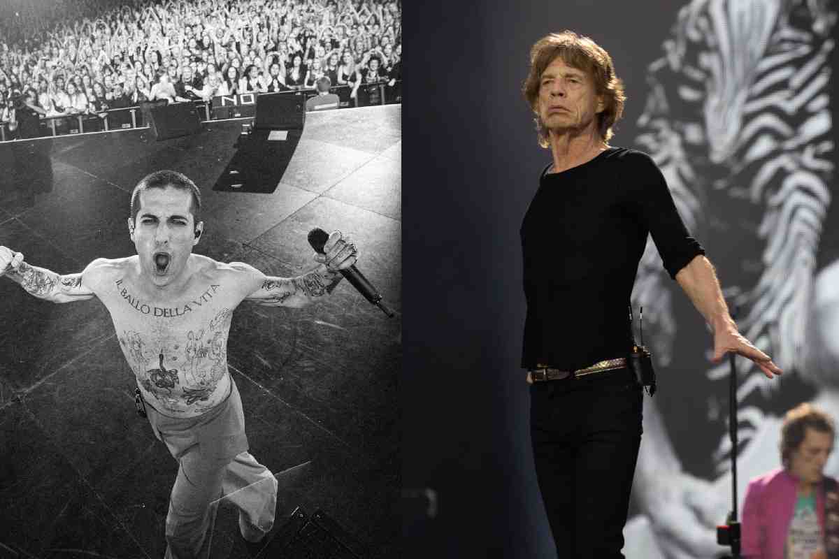 Mick Jagger e Damiano dei Maneskin