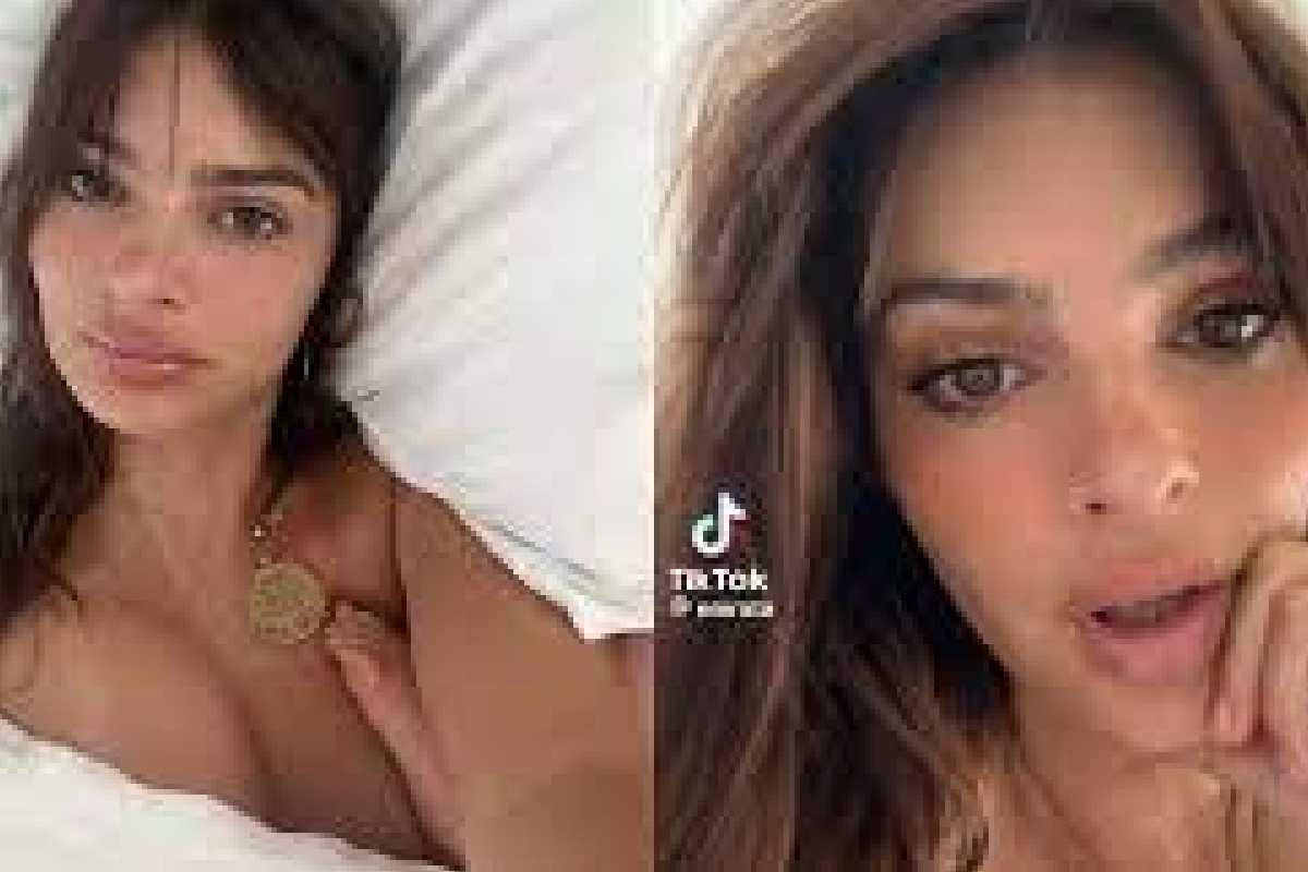 Emily Ratajkowski dal letto che parla del divorzio