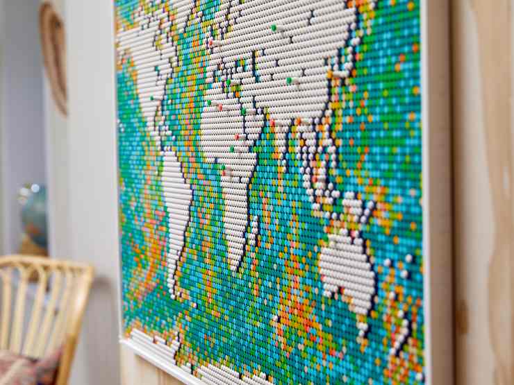Mappa del mondo, Lego, 11.695 pezzi 
